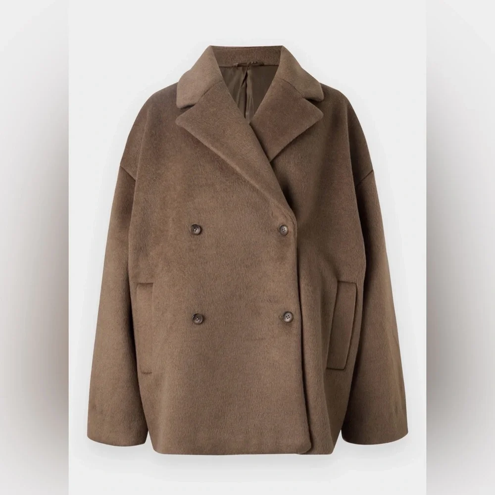 NWT 2nd Day calisa brushed wool brown Coat - Picture 4 of 8